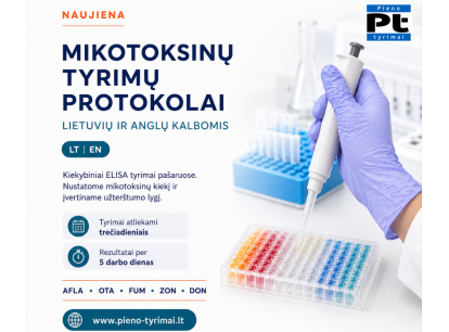 Mikotoksinų tyrimų protokolai lietuvių ir anglų kalbomis