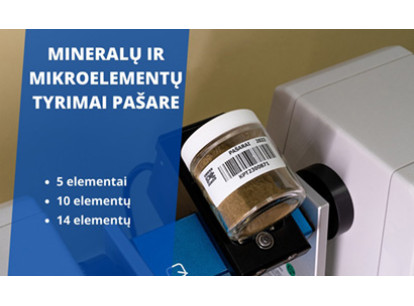 Mineralų ir mikroelementų tyrimai pašare