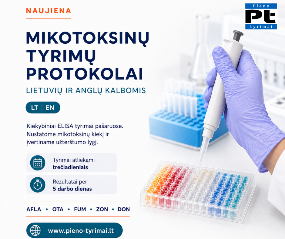 Mikotoksinų tyrimų protokolai lietuvių ir anglų kalbomis